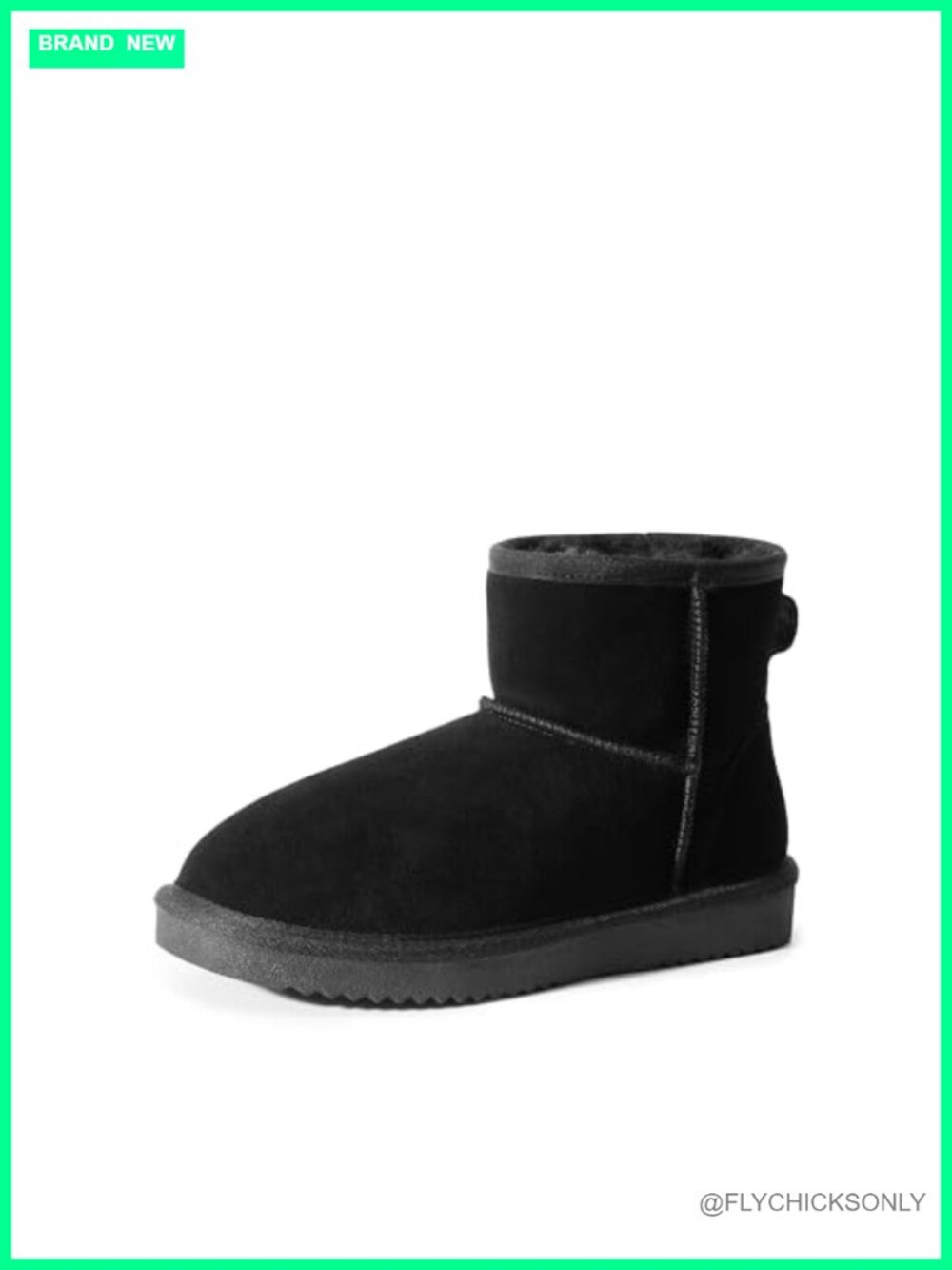 Genuine Suede Winter Mini Snow Boots Faux Fur Lined Memory Foam